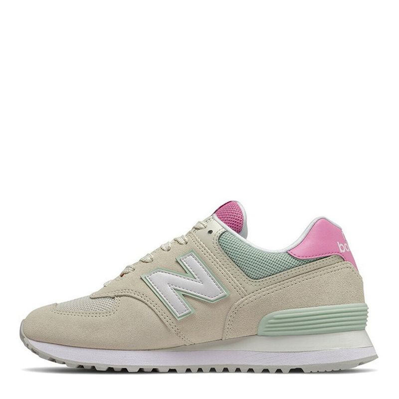 Tênis New Balance 574 Bege Verde Rosa Tênis New Balance 574 Bege Verde Rosa