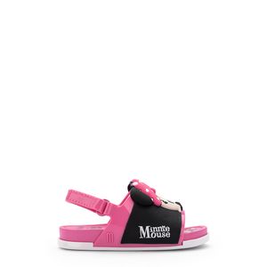 Mini Melissa Beach Slide Sandal + Mickey And Friends Rosa Preto
