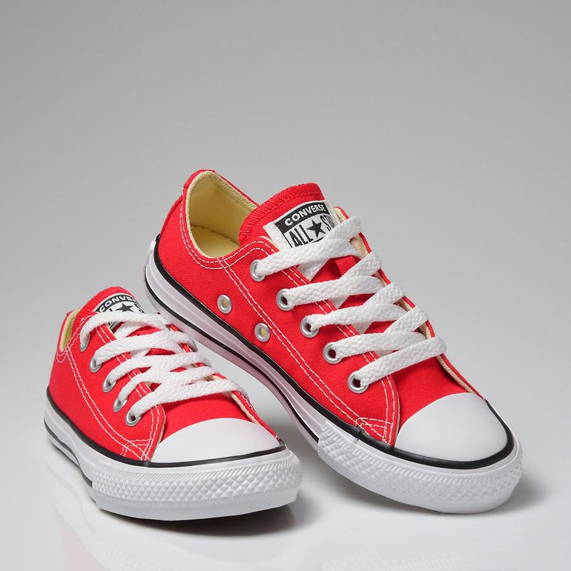 Tênis Converse Chuck Taylor All Star Infantil Vermelho Cru Preto CK00040004  - Menina Shoes