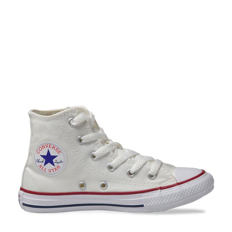 Tênis Infantil Converse All Star Cano Alto Branco Clássico na