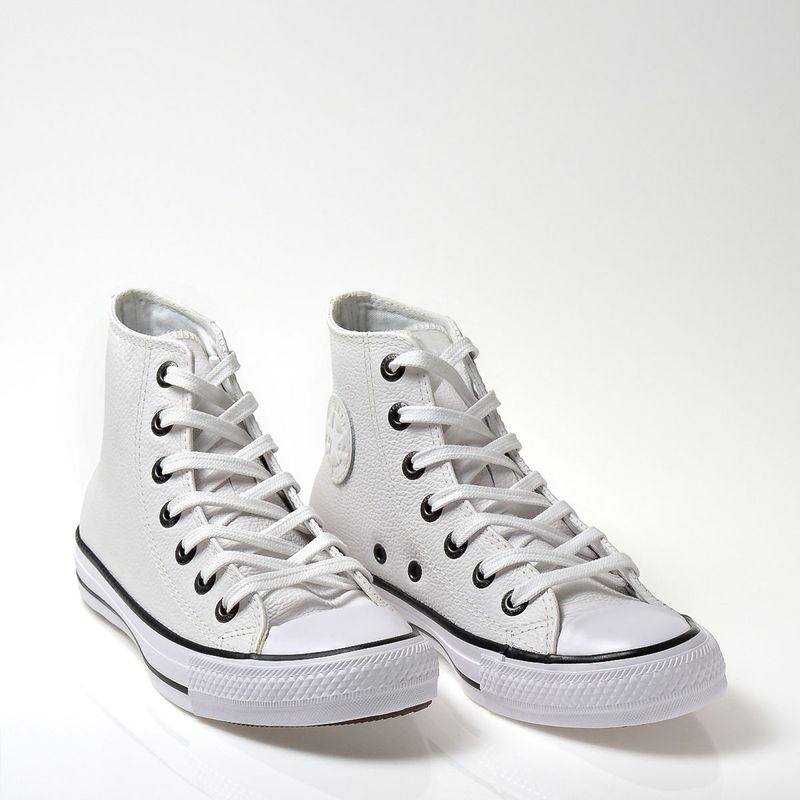 Tênis Converse All Star Branco Couro Sintetico Feminino e