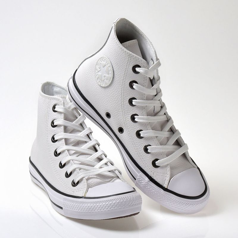 Tênis converse all star couro 2024 sintético branco