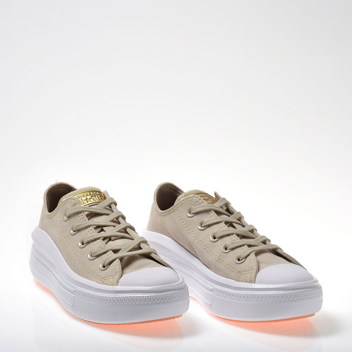 Tênis Chuck Taylor All Star Move Bege Claro Ouro Branco CT16160001 - Menina  Shoes