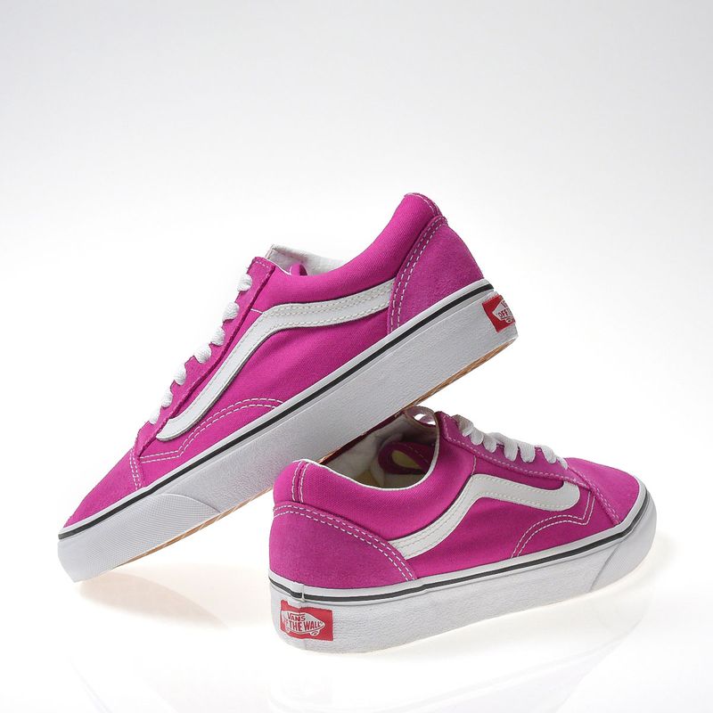 Tênis Vans Old Skool Fuchsia Red True White VN0A5KRF8ZV - Menina Shoes