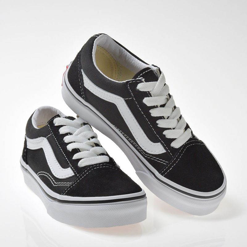 Tênis Vans Infantil Old Skool Black True White VN000W9T6BT - Menina Shoes