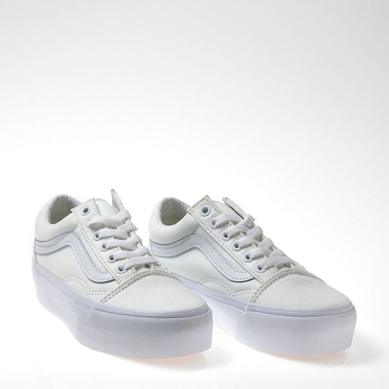 Tênis Vans Old Skool Platform True White VN0A3B3UW00 - Menina Shoes