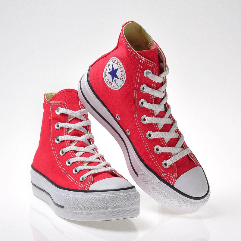 Tênis Cano Alto Converse Chuck Taylor All Star HI - Vermelho+Branco