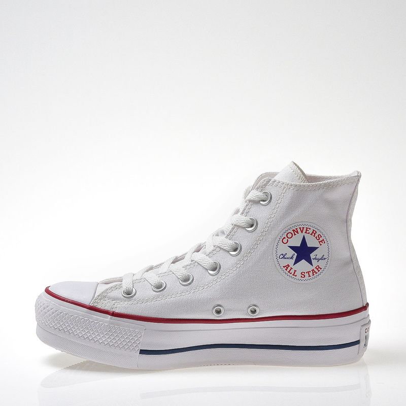 All star platform store branco cano alto