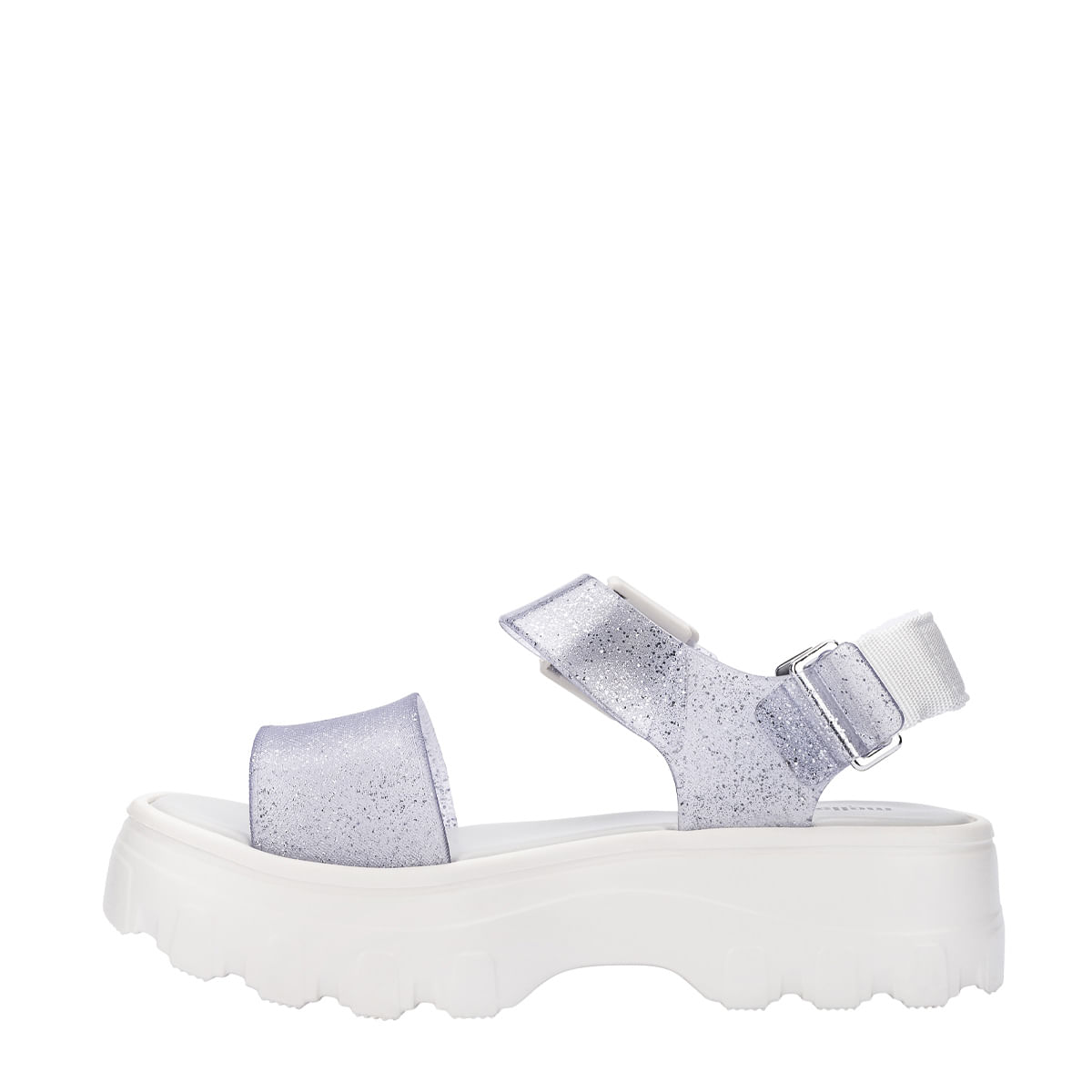 Kick Off Sandal in White/Glitter Clear – Melissa Shoes