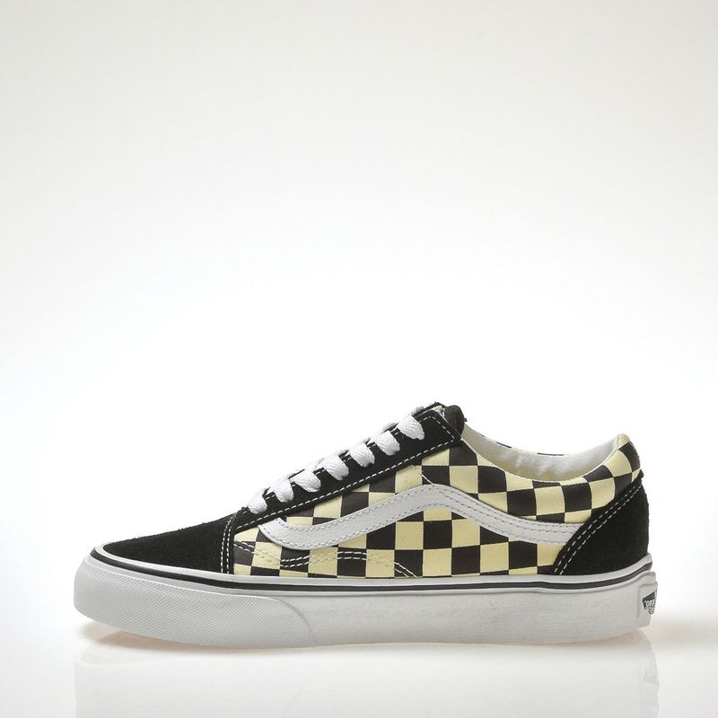 Vans old skool preto 2024 quadriculado