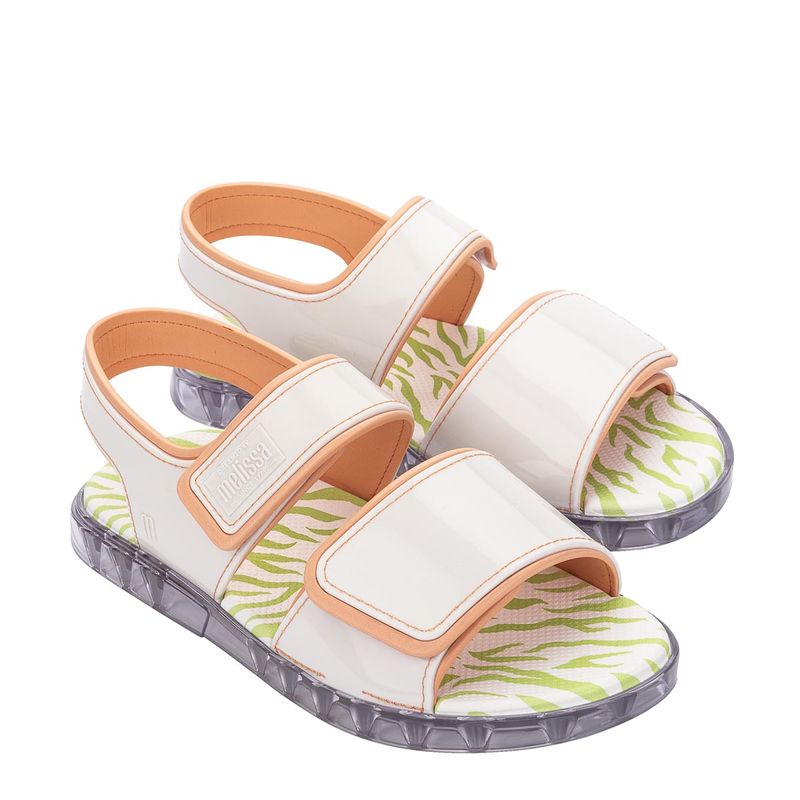 Melissa Papete Zone Branco Vidro - Menina Shoes