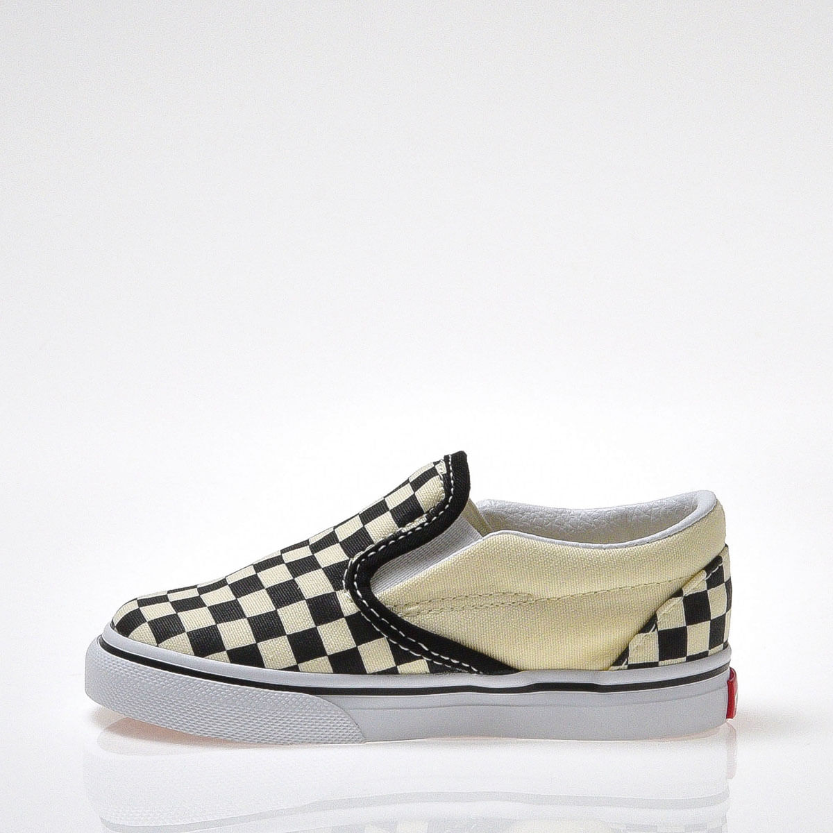 Kids checkered slip store on vans