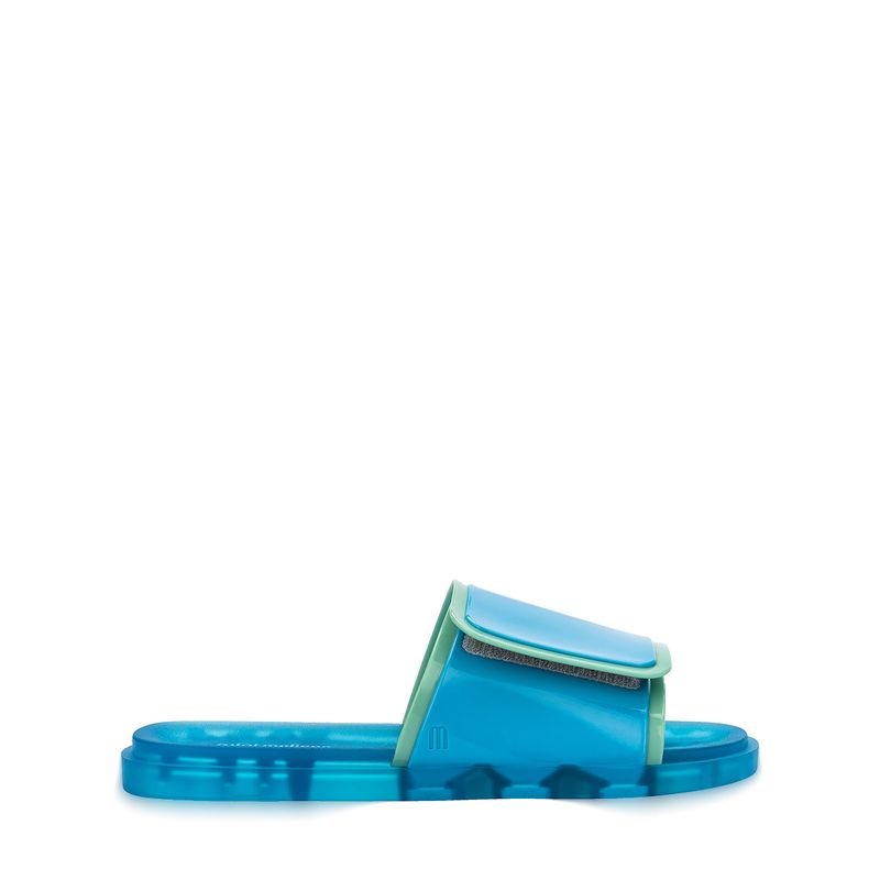 Brave Wide Sandal Slide in Blue – Melissa Shoes