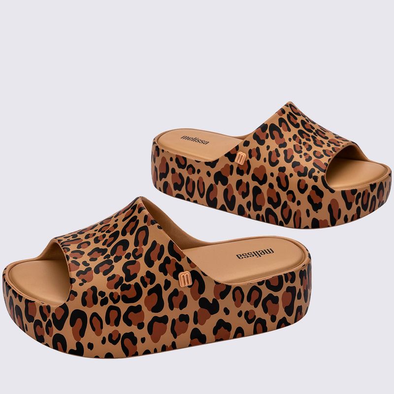 Melissa Free Print Platform Bege Marrom Preto - Menina Shoes