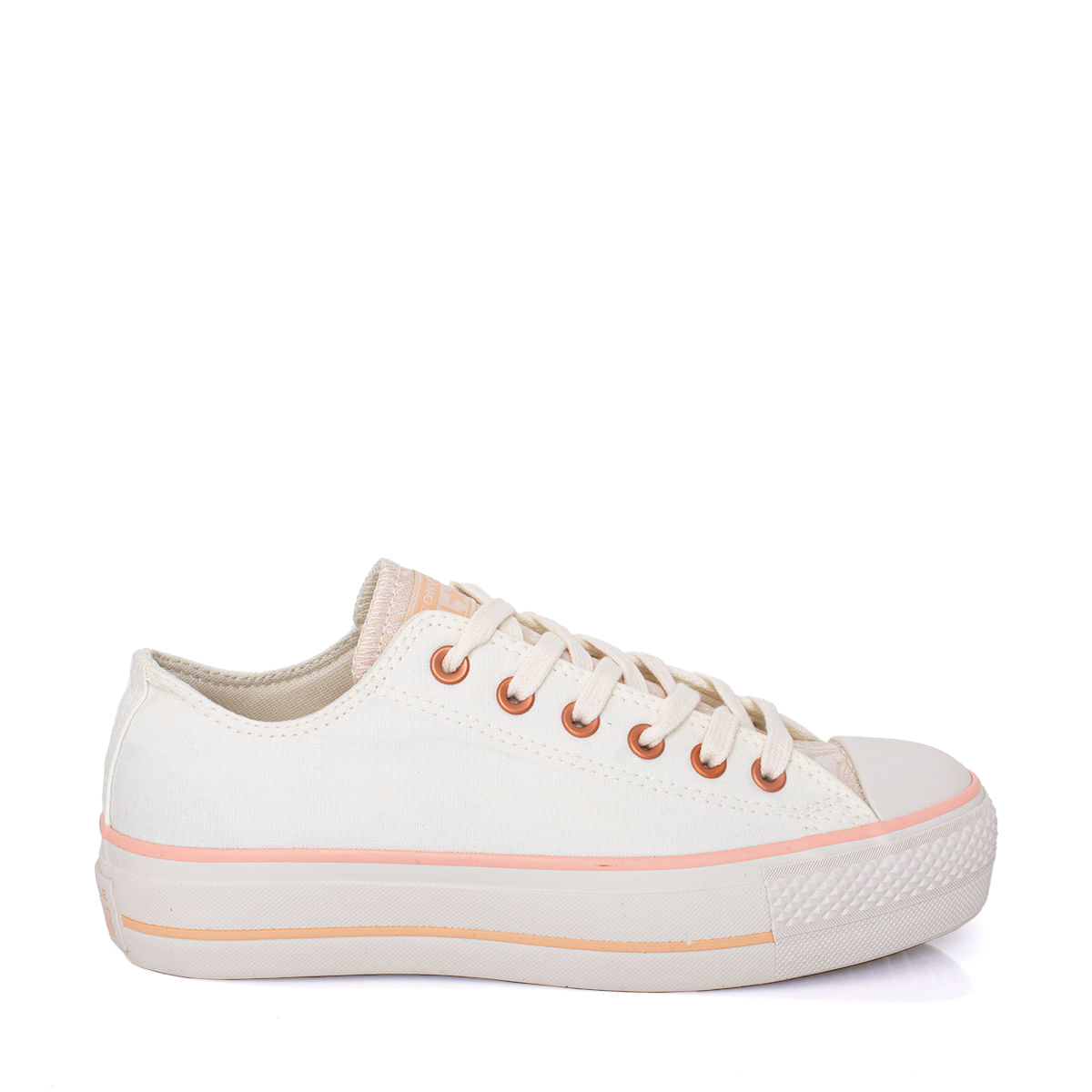 Tênis Converse Chuck Taylor All Star Branco Amêndoa CT18290001 - Menina  Shoes