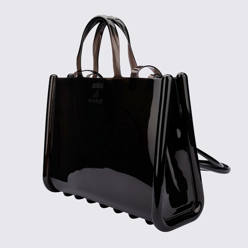 Melissa X Telfar Large Jelly Shopper Preto Transparente