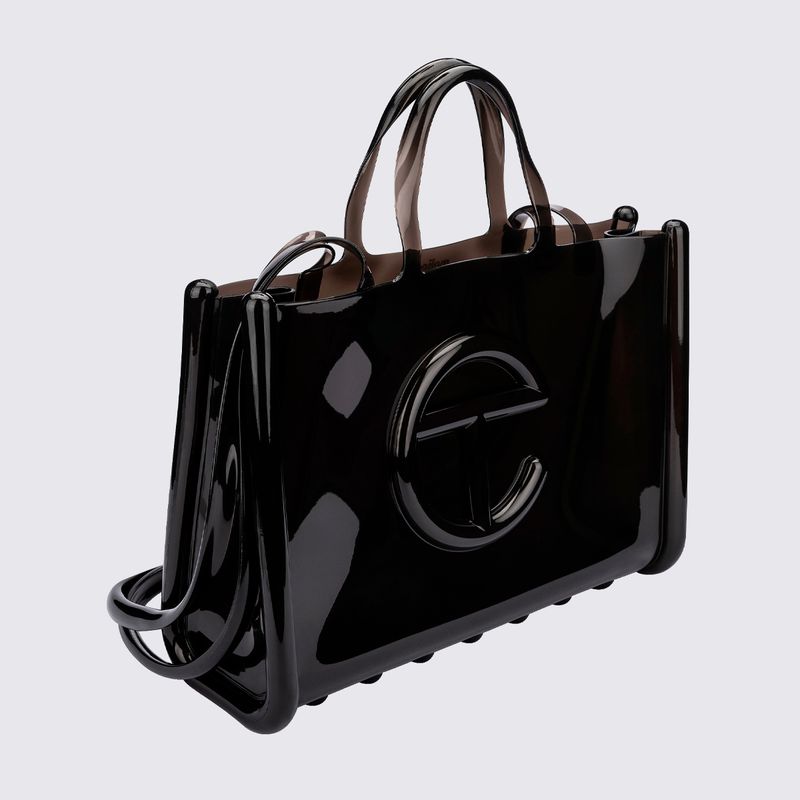 Melissa X Telfar Large Jelly Shopper Preto Transparente