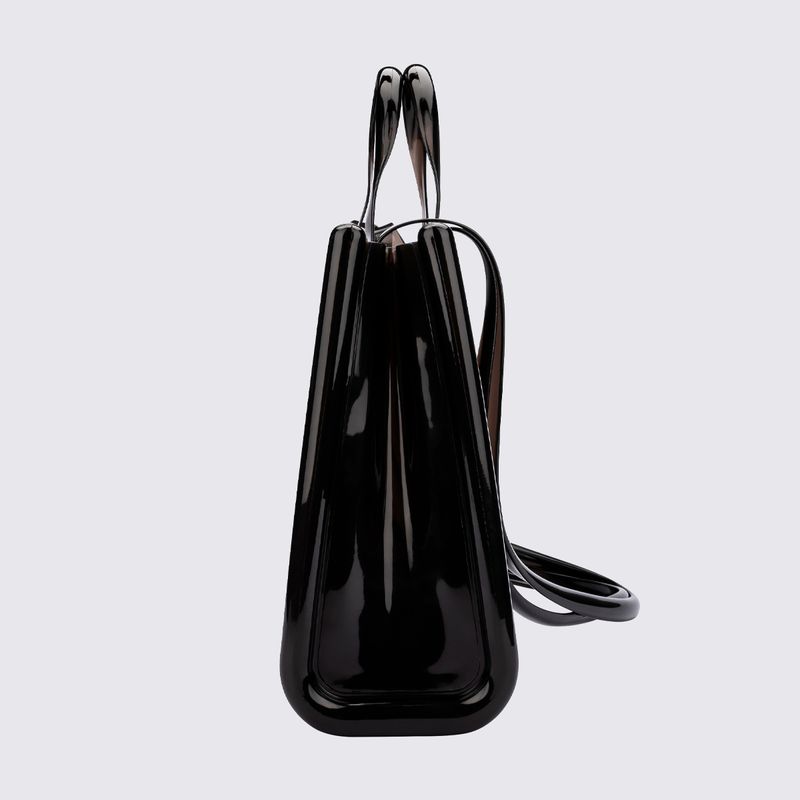 Melissa X Telfar Large Jelly Shopper Preto Transparente