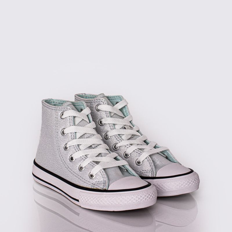 Tênis Converse Infantil Tenis All Star Feminino Prata Tênis