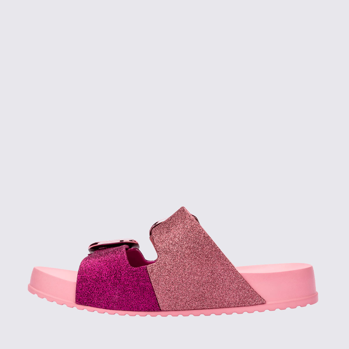Mini Melissa Cozy Sandals - Lilac Glitter