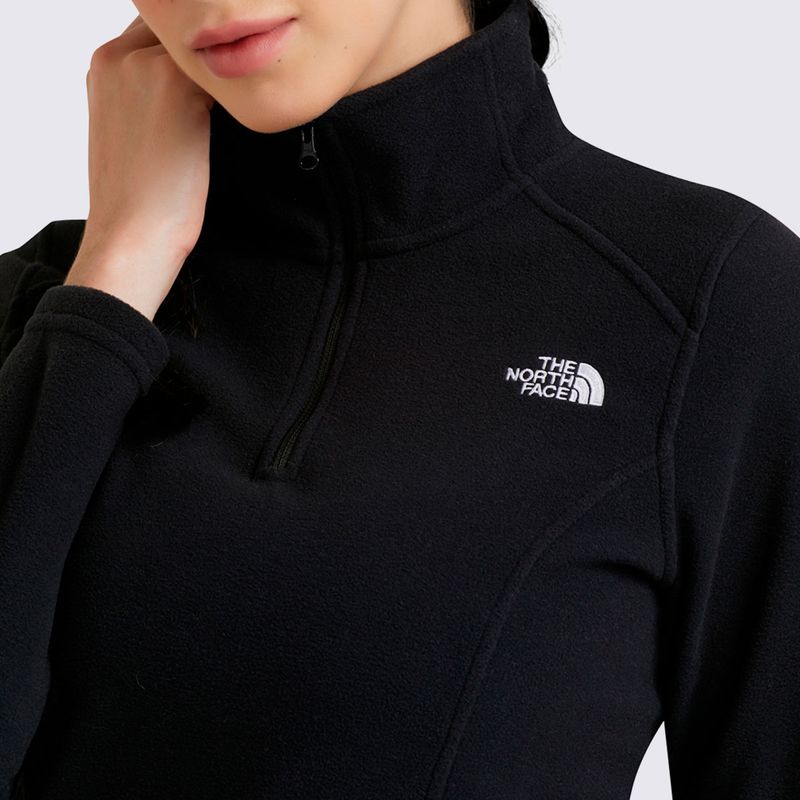 Blusa The North Face TKA 100 Microvelour Glacier Preta - Compre Agora