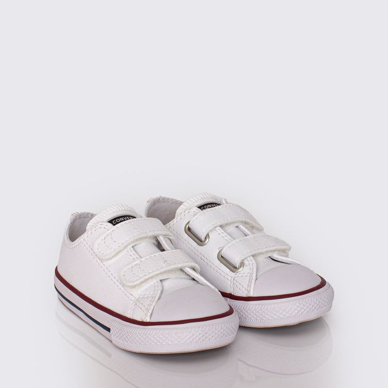 Tenis Converse Chuck Taylor Baby All Star Infantil 2V Branco Vermelho CK04180001 Menina Shoes