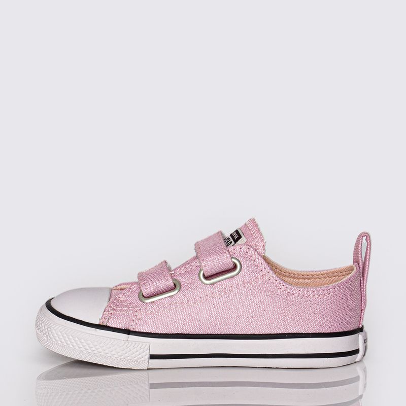 Tênis Converse Chuck Taylor All Star 2v Branco Rosa Morango Branco  CK10020001 - Menina Shoes