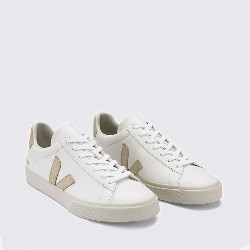 Tênis Veja Campo Chromefree Leather Branco - Menina Shoes