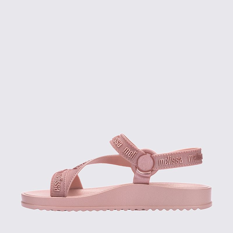 Melissa Stripes M Lover Metallic Rosa Prata - Menina Shoes