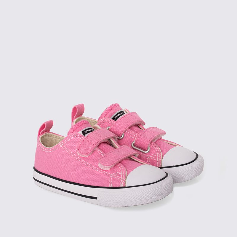 Tênis Converse Chuck Taylor All Star Infantil 2V Rosa Cru Preto CK10410006