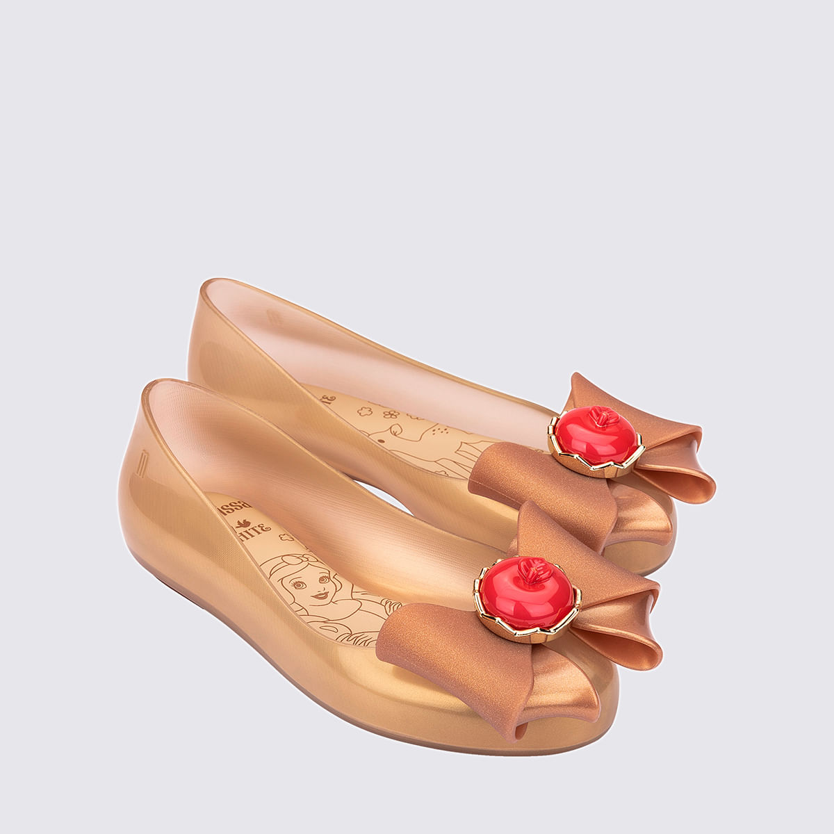 Mini Melissa Sweet Love + Snow White Bege Perolado 35853 - Menina