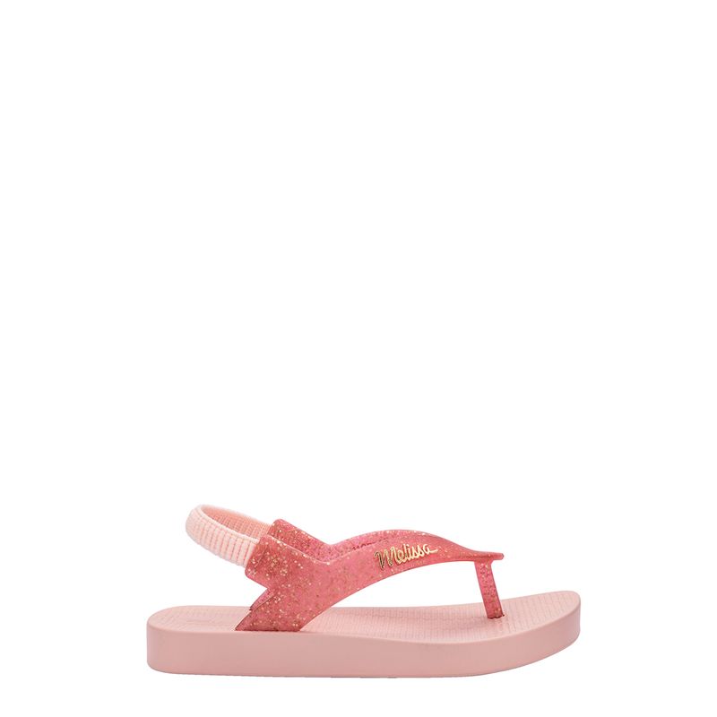 Mini Melissa Sun Long Beach Baby Rosa Glitter 35762 - Menina Shoes